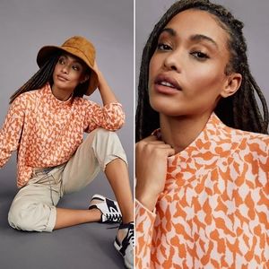 Anthropologie Maeve Mock Neck Sweater